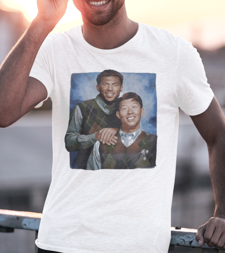 Denis Bouanga And Son Heung Min Los Angeles FC Step Brothers Vintage Style Comedy Parody Design T-Shirt