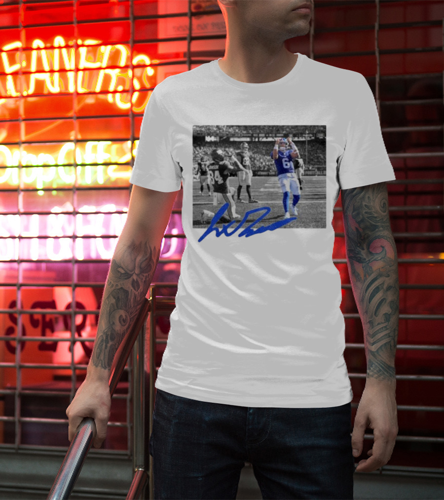 Jaxson Dart Touchdown Celebration New York Football Fan 84 Signature T-Shirt