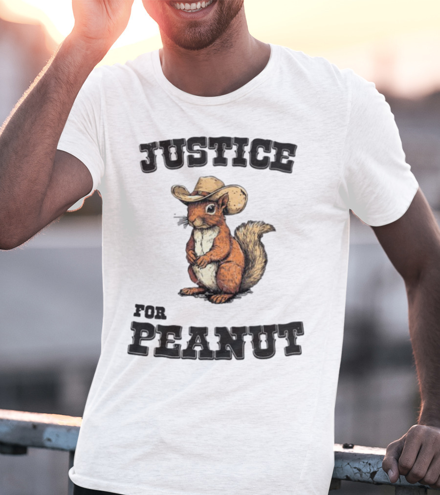 Justice For Peanut Cowboy Squirrel Limited Edition Alex Jones T-Shirt