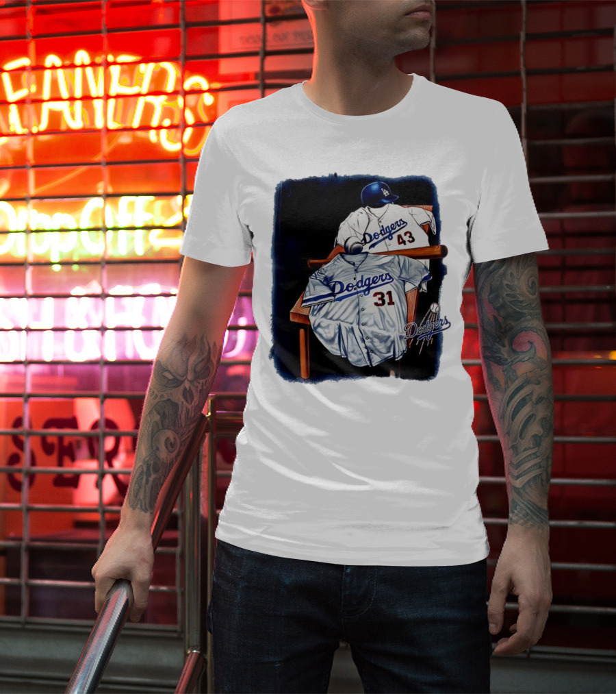 Los Angeles Dodgers 31 And 43 Baseball Jersey Vintage Collection T-Shirt
