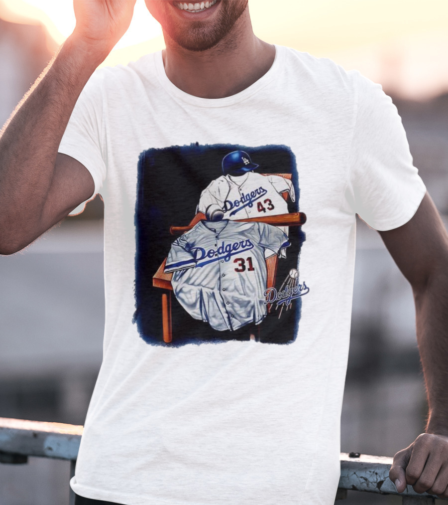 Los Angeles Dodgers 31 And 43 Baseball Jersey Vintage Collection T-Shirt