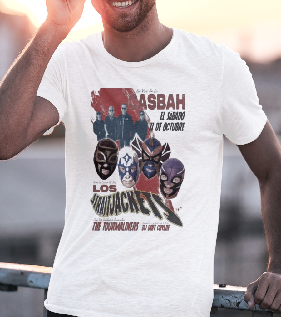Los Straitjackets Y The Tourmaliners En Vivo El Sábado 11 De Octubre En Casbah San Diego T-Shirt