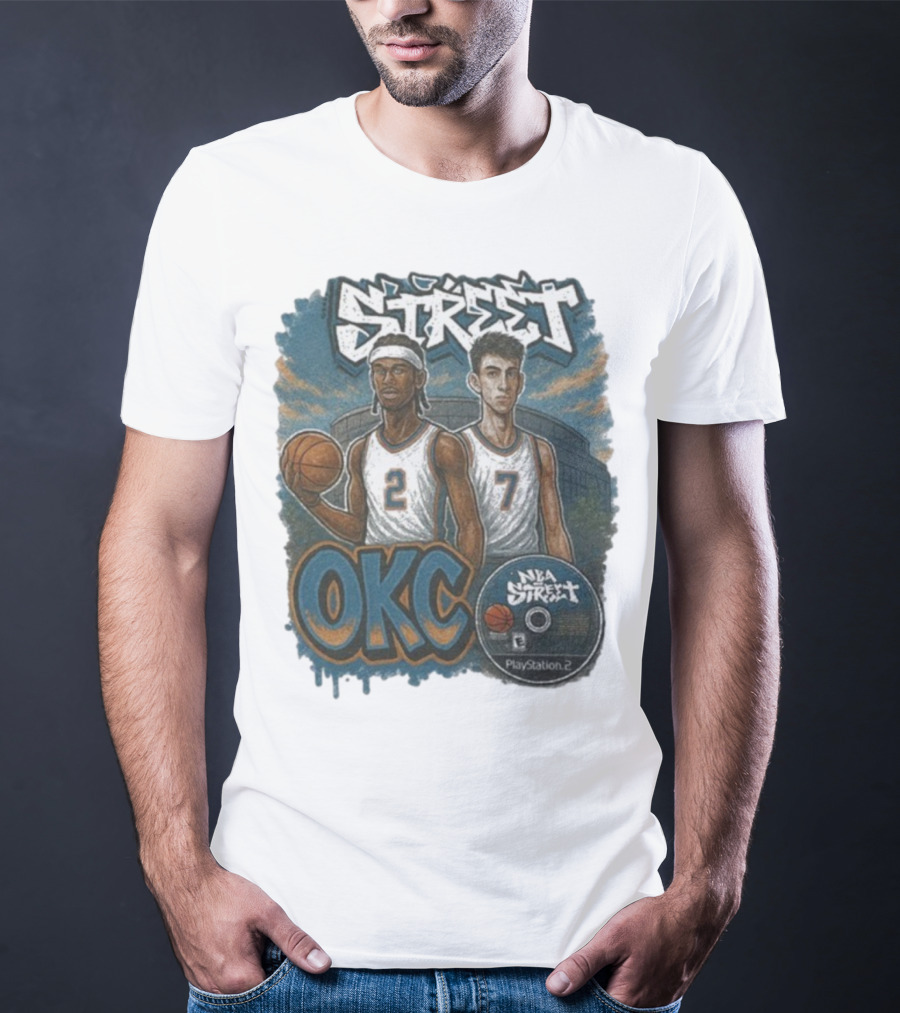 NBA Street OKC PlayStation 2 Basketball Street Art T-Shirt