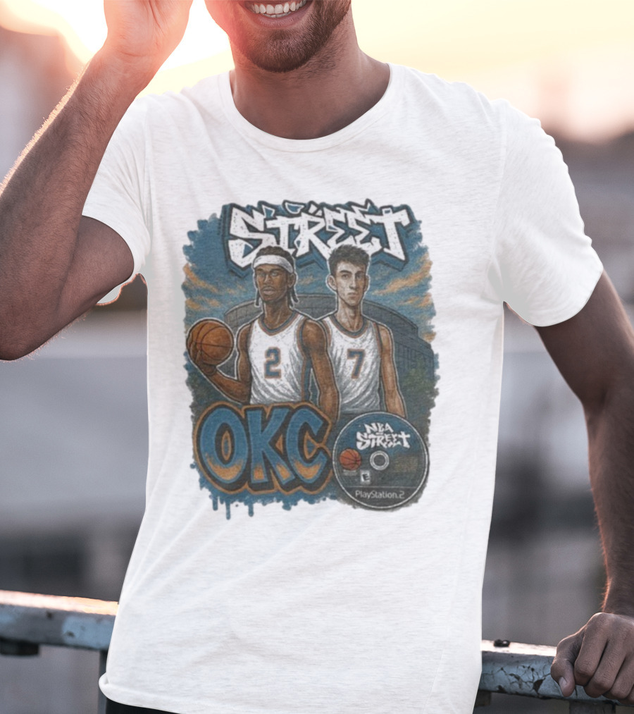 NBA Street OKC PlayStation 2 Basketball Street Art T-Shirt