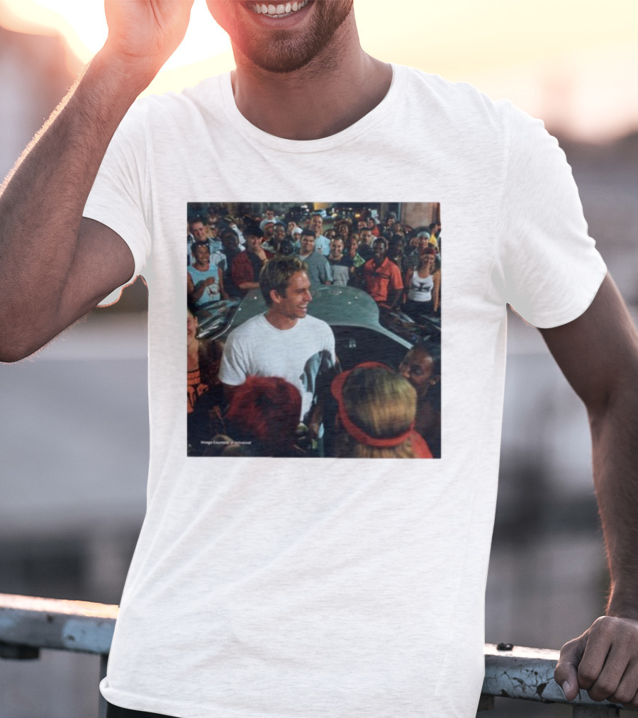 Paul Walker 51st Birthday Celebration Fast And Furious Scene T-Shirt
