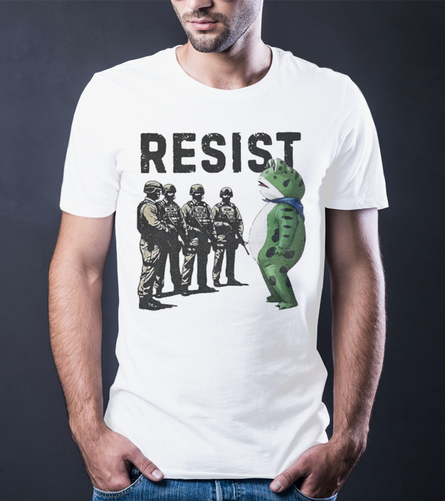 Portland Frog Resist Anti Fascism Anti Trump Protest Graphic T-Shirt