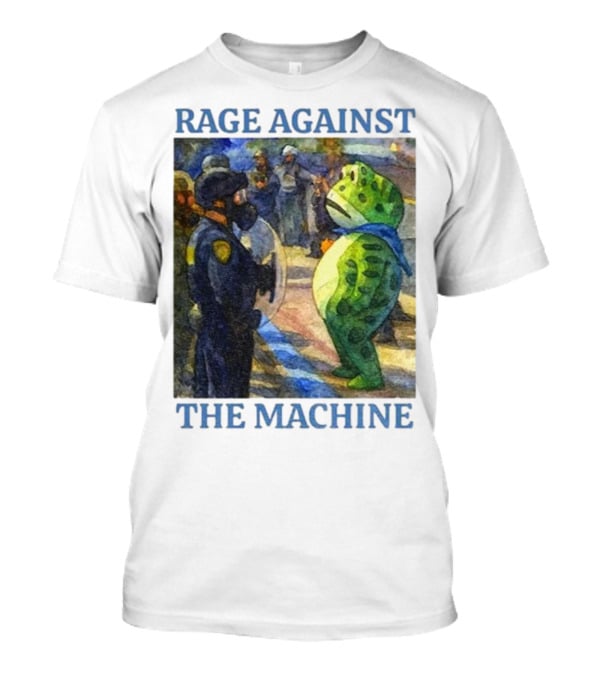 Rage Against The Machine Portland Frog Protest Scene T-Shirt
