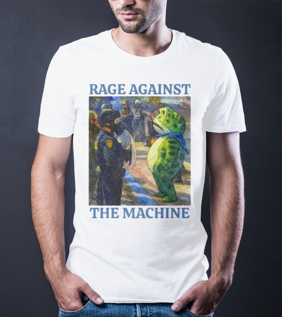 Rage Against The Machine Portland Frog Protest Scene T-Shirt