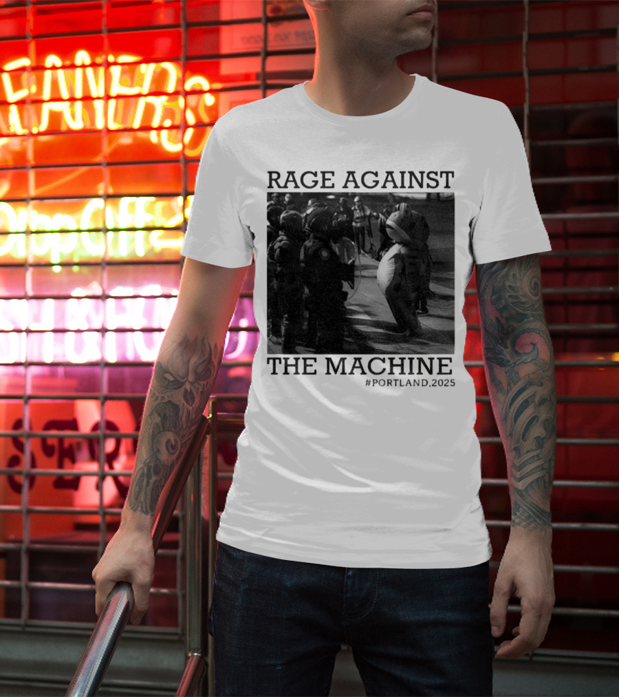 Rage Against The Machine Portland Frog Protest 2025 T-Shirt