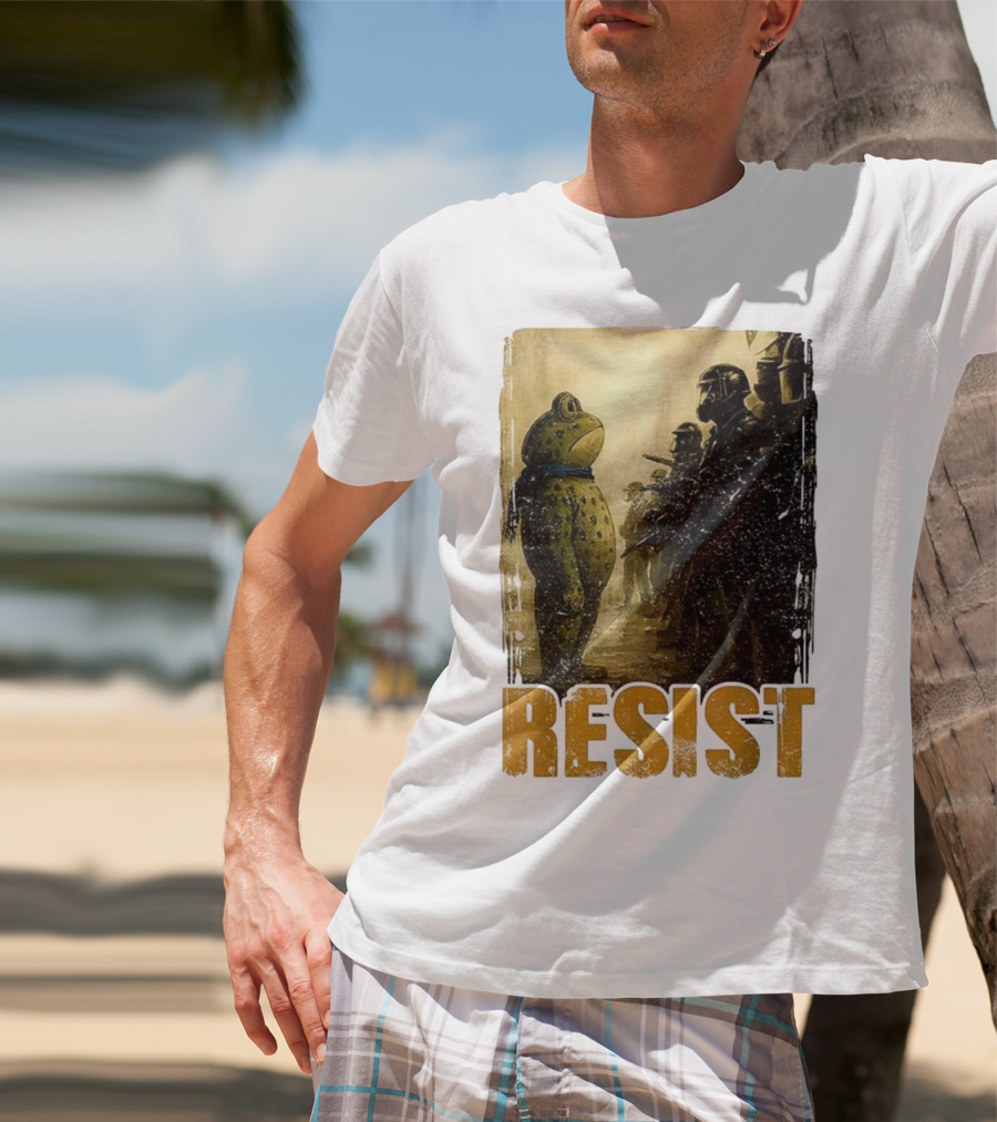 Resist Portland Protest Frog Standoff With Riot Police T-Shirt