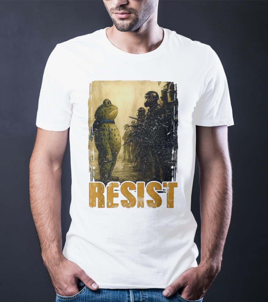 Resist Portland Protest Frog Standoff With Riot Police T-Shirt