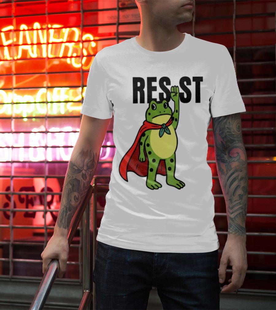 Resist Portland Frog Rage Against Machine Iconic Symbol T-Shirt