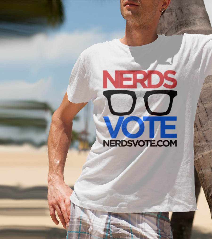 NERDSVOTE Steve Blum Collaboration Nerds Vote Initiative T-Shirt