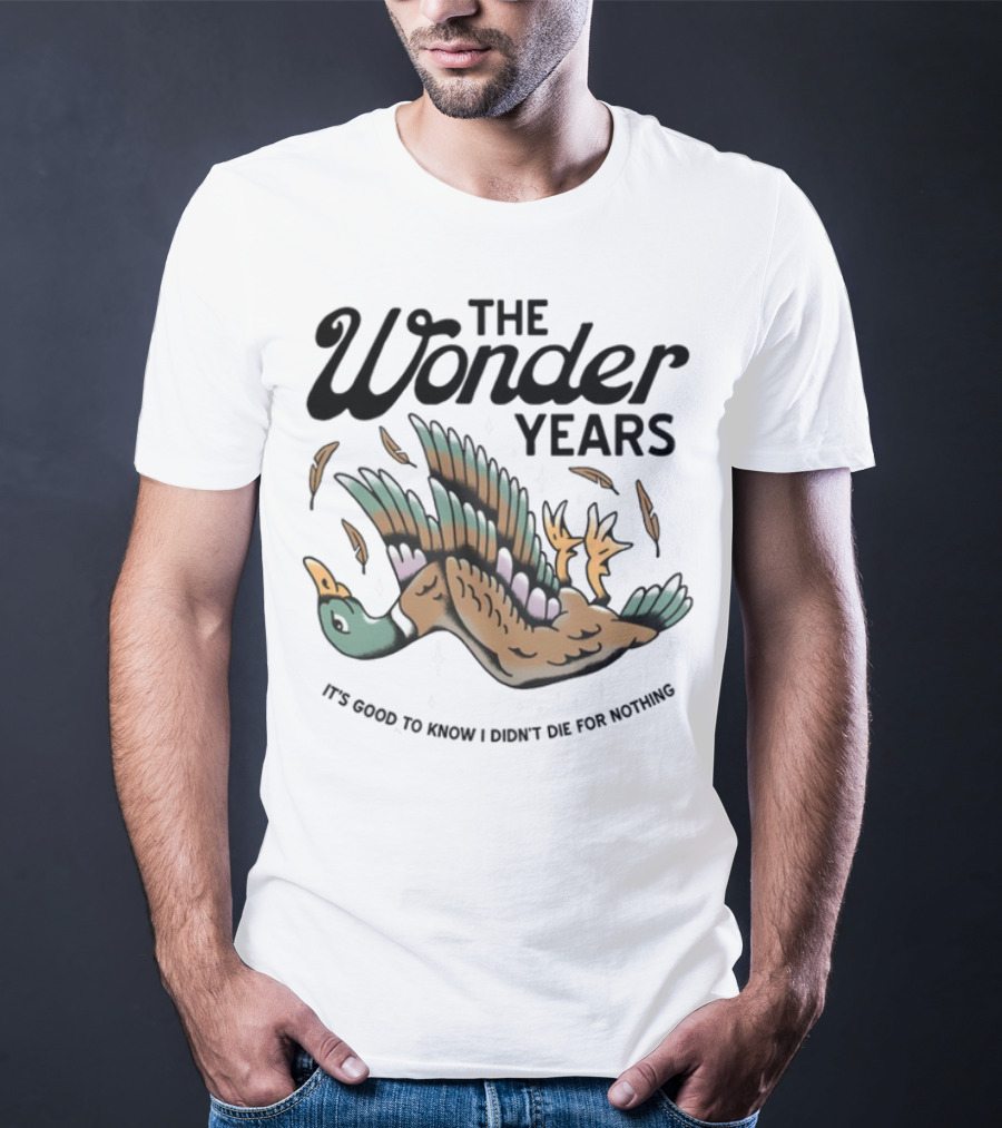 The Wonder Years Mallard Flying Feathers Falling Design T-Shirt
