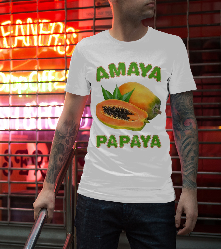 Amaya Papaya Fresh Tropical Fruit Slice T-Shirt