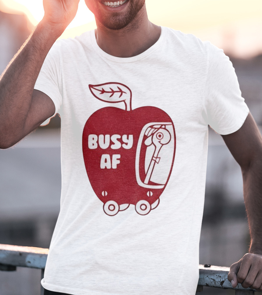 Busy AF Apple Scooter T-Shirt