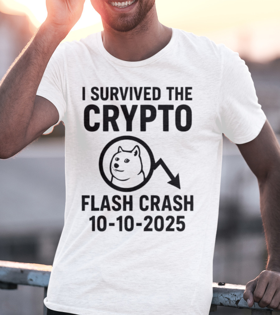 Survived The Crypto Flash Crash Dog 10-10-2025 T-Shirt