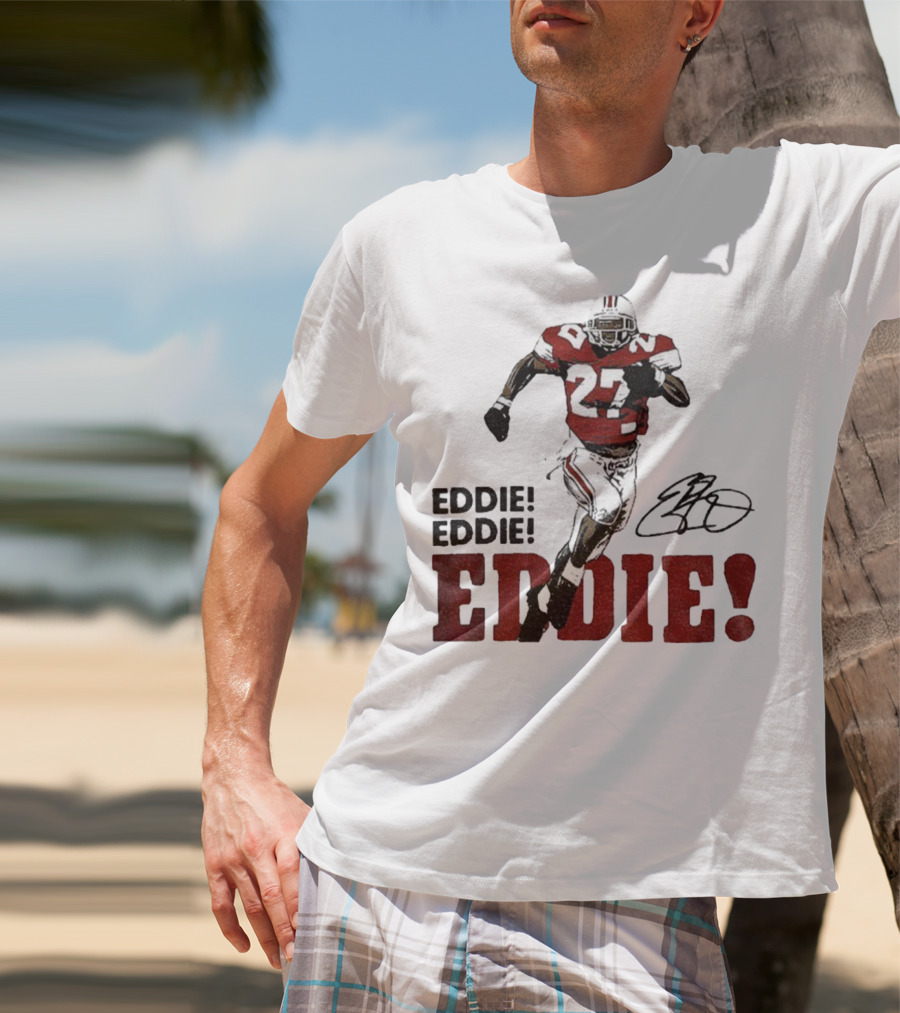 Eddie George 27 Ohio State Buckeyes Football Signature EDDIE! EDDIE! T-Shirt