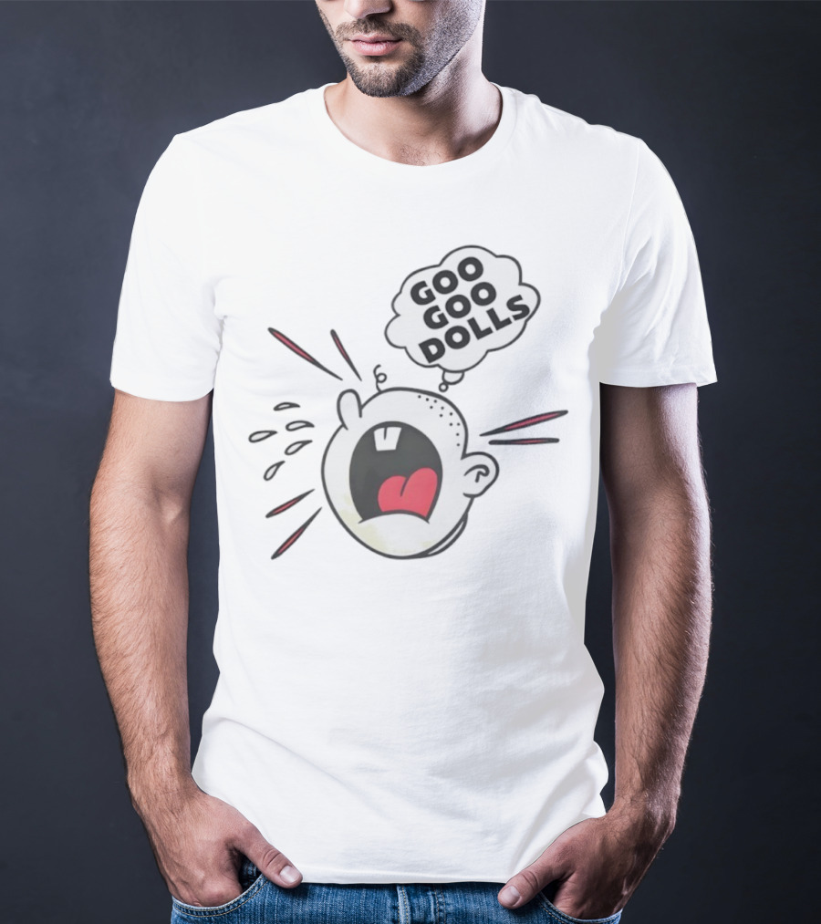 Goo Goo Dolls Shouting Cartoon Illustration T-Shirt