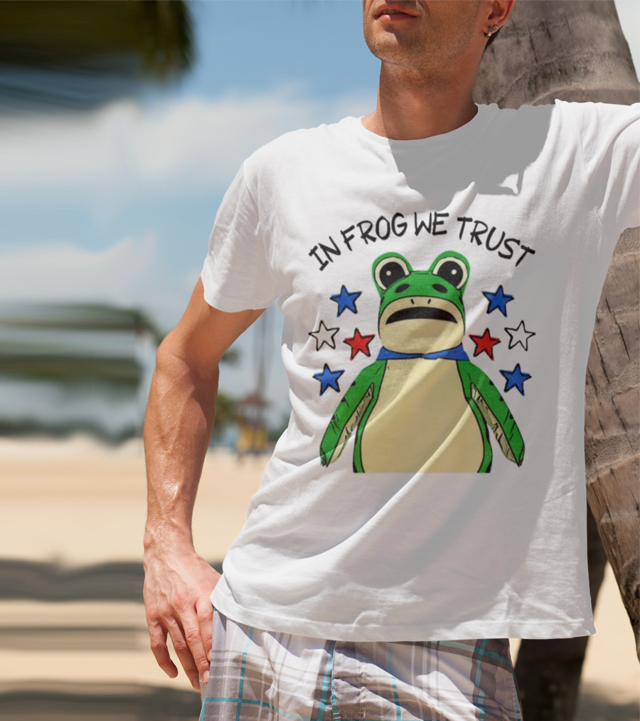 In Frog We Trust Portland Protest Frog Stars T-Shirt