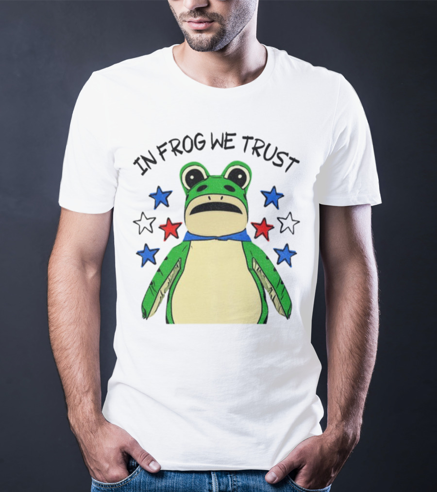 In Frog We Trust Portland Protest Frog Stars T-Shirt