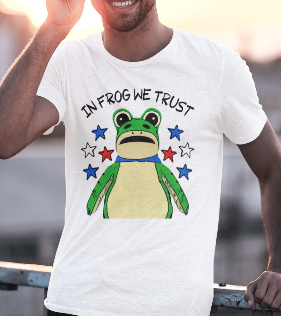 In Frog We Trust Portland Protest Frog Stars T-Shirt