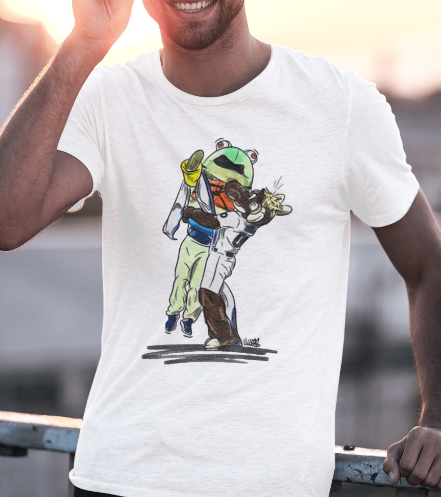 Mariner Moose Hugging Frog Mascot Seattle Mariners MLB Baseball 2025 T-Shirt