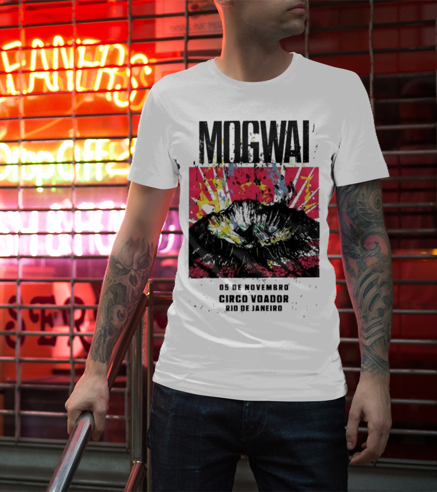 Mogwai Live Circo Voador Rio De Janeiro November 5 2025 Mountain Splash Art T-Shirt