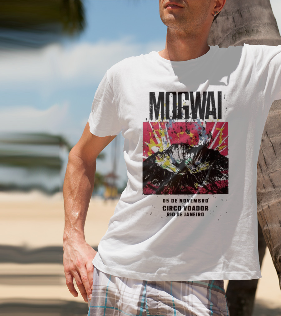 Mogwai Live Circo Voador Rio De Janeiro November 5 2025 Mountain Splash Art T-Shirt