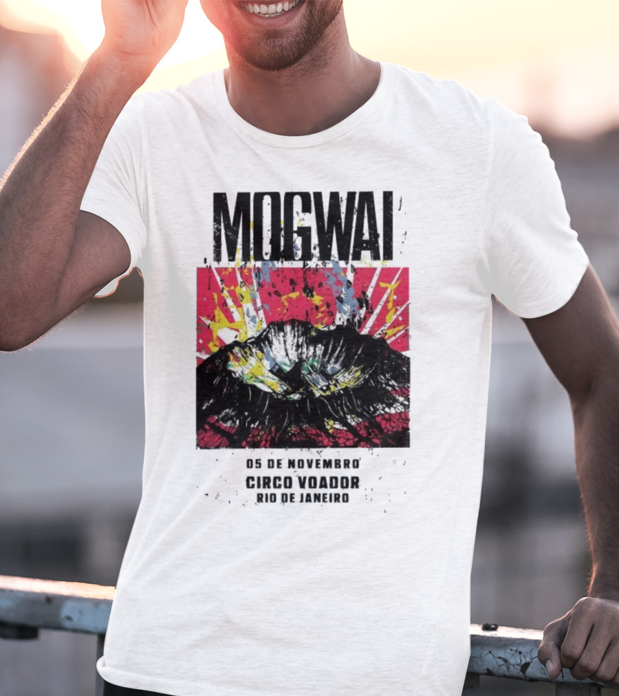 Mogwai Live Circo Voador Rio De Janeiro November 5 2025 Mountain Splash Art T-Shirt