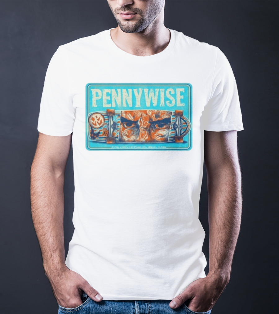 Pennywise Festival Altavoz Medellín CO Octubre 13 2025 Skateboard Art T-Shirt