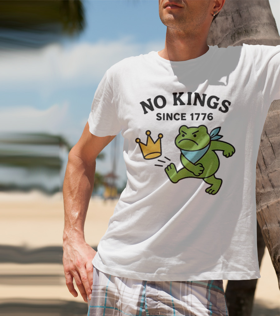 Portland Frog Protest No Kings Since 1776 T-Shirt
