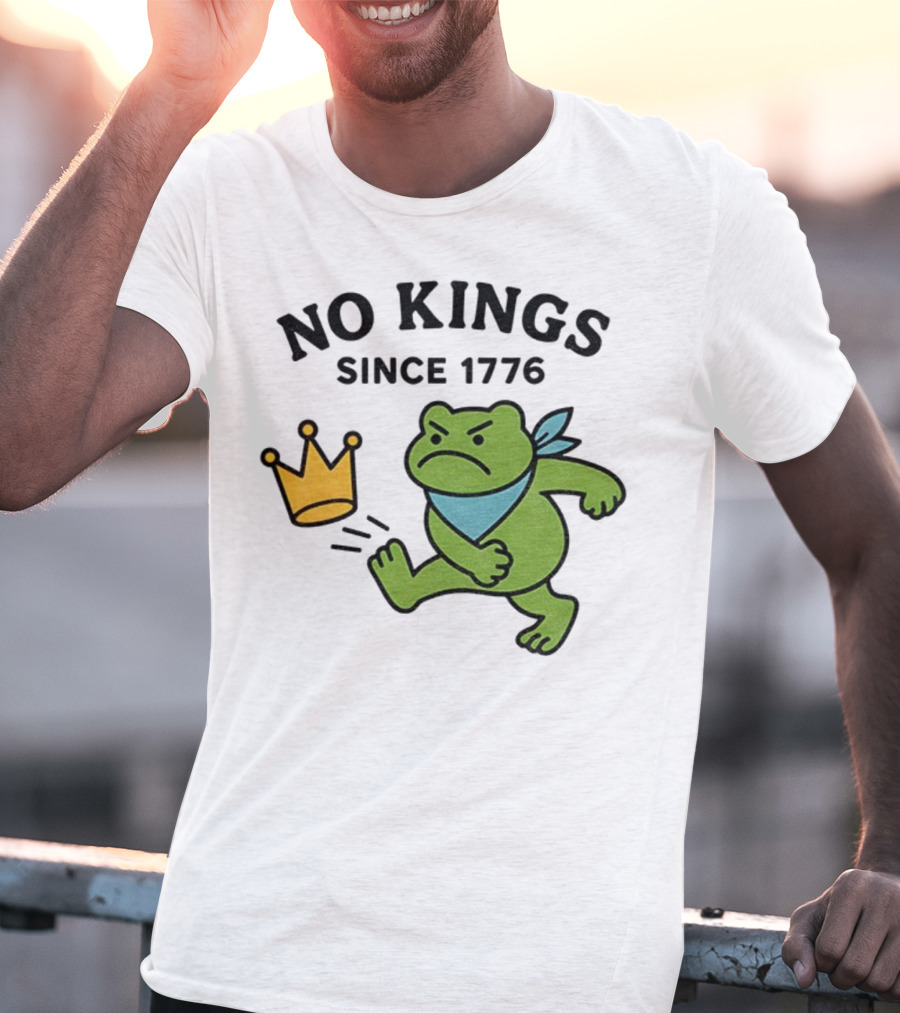 Portland Frog Protest No Kings Since 1776 T-Shirt