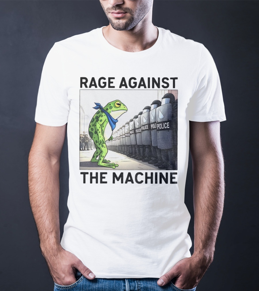 Rage Against The Machine Portland Frog Police Anti-Fascism Vintage T-Shirt