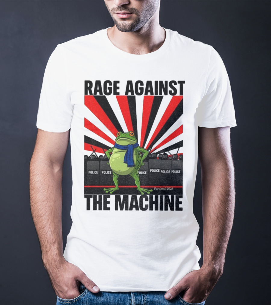 Rage Against The Machine Portland Frog Police 2025 Anti Trump Vintage T-Shirt