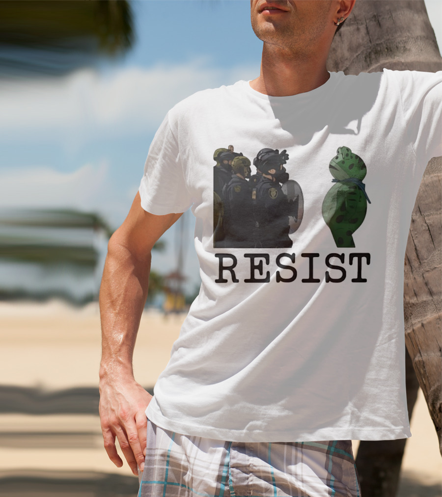 Portland Protest Resist Frog Anti ICE Anti Fascism T-Shirt