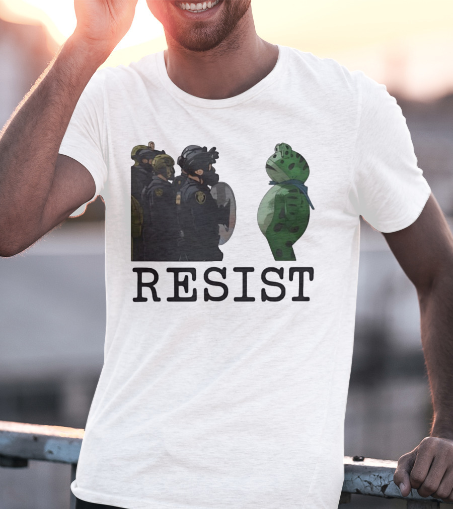 Portland Protest Resist Frog Anti ICE Anti Fascism T-Shirt