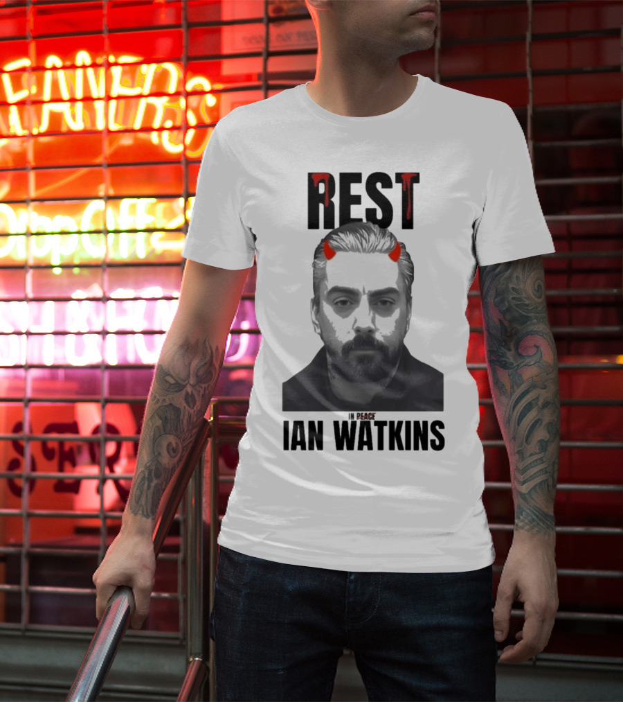 Rest In Peace Ian Watkins Devil Horns Image T-Shirt