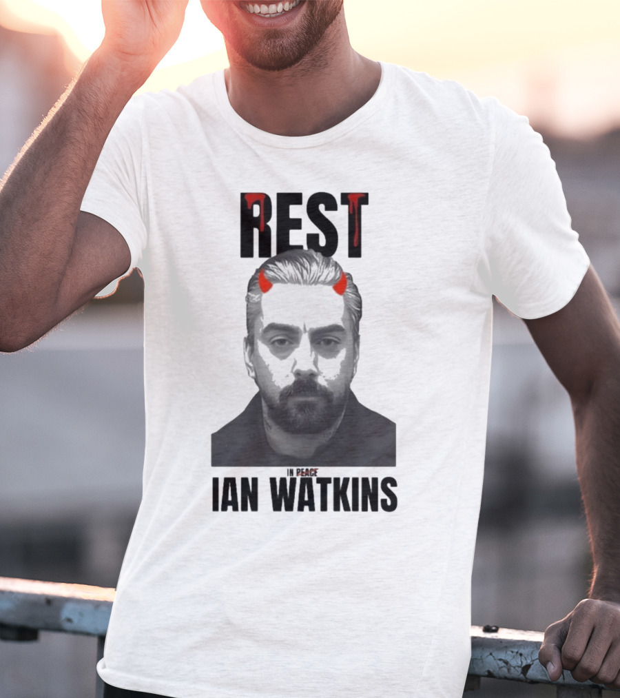 Rest In Peace Ian Watkins Devil Horns Image T-Shirt
