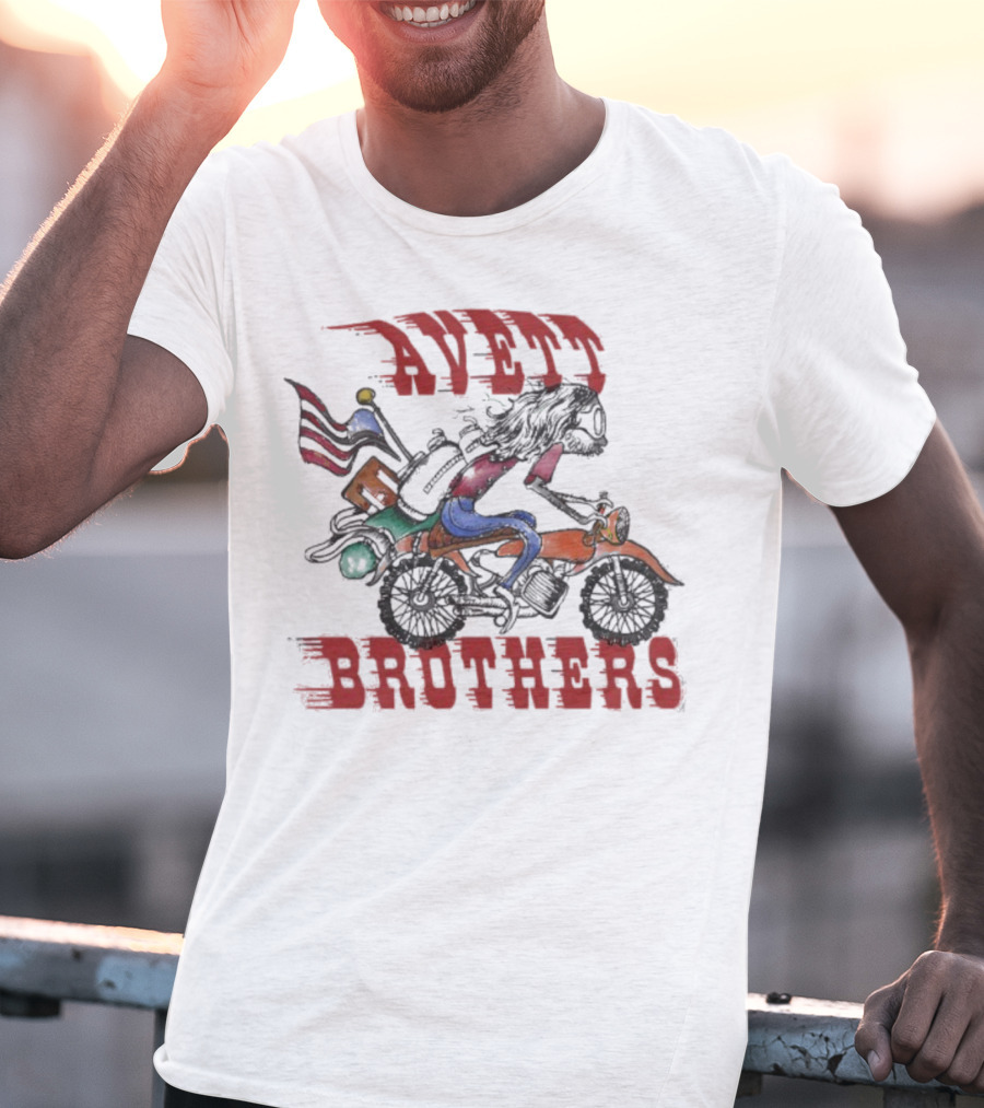 Avett Brothers Motorcycle American Flag Rider T-Shirt