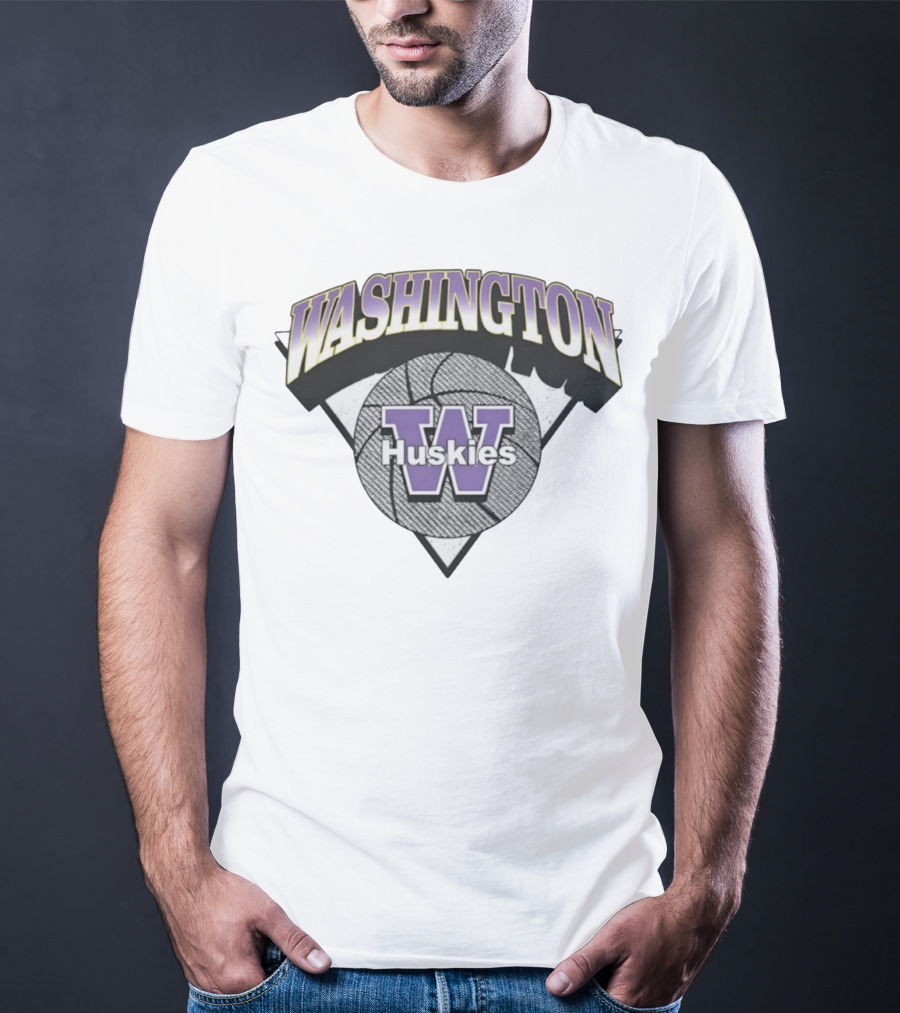 Washington Huskies Basketball Logo W T-Shirt