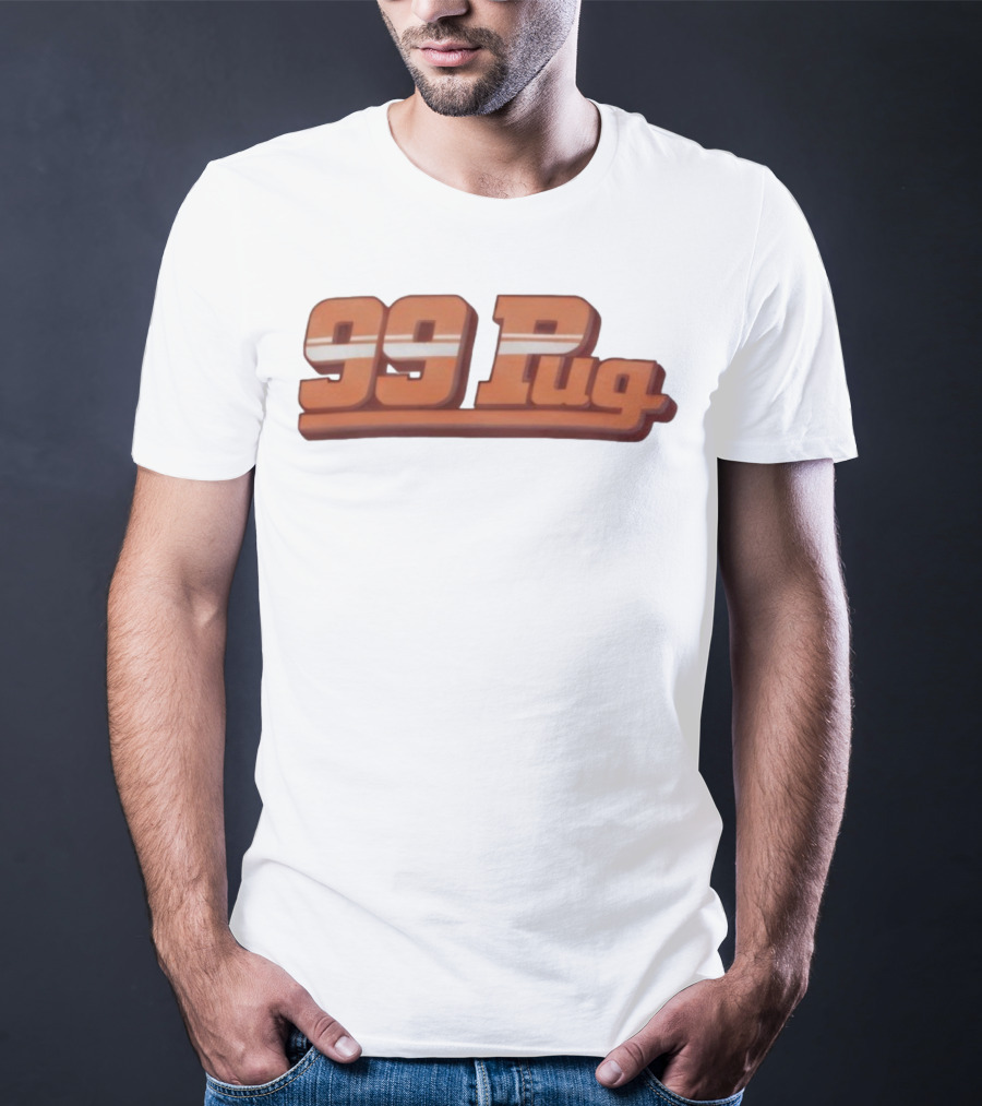 99 Pug Retro Sports Style Bold Font T-Shirt