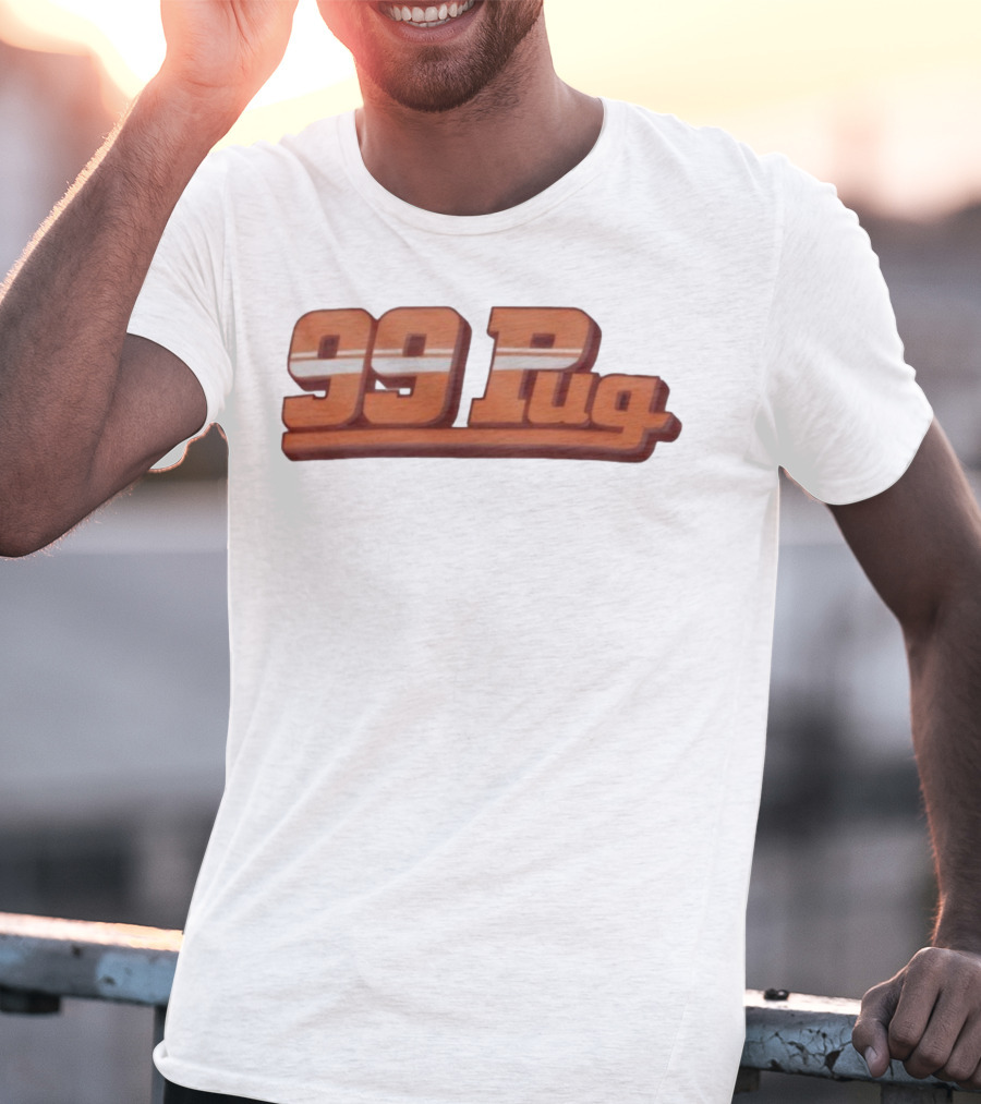 99 Pug Retro Sports Style Bold Font T-Shirt
