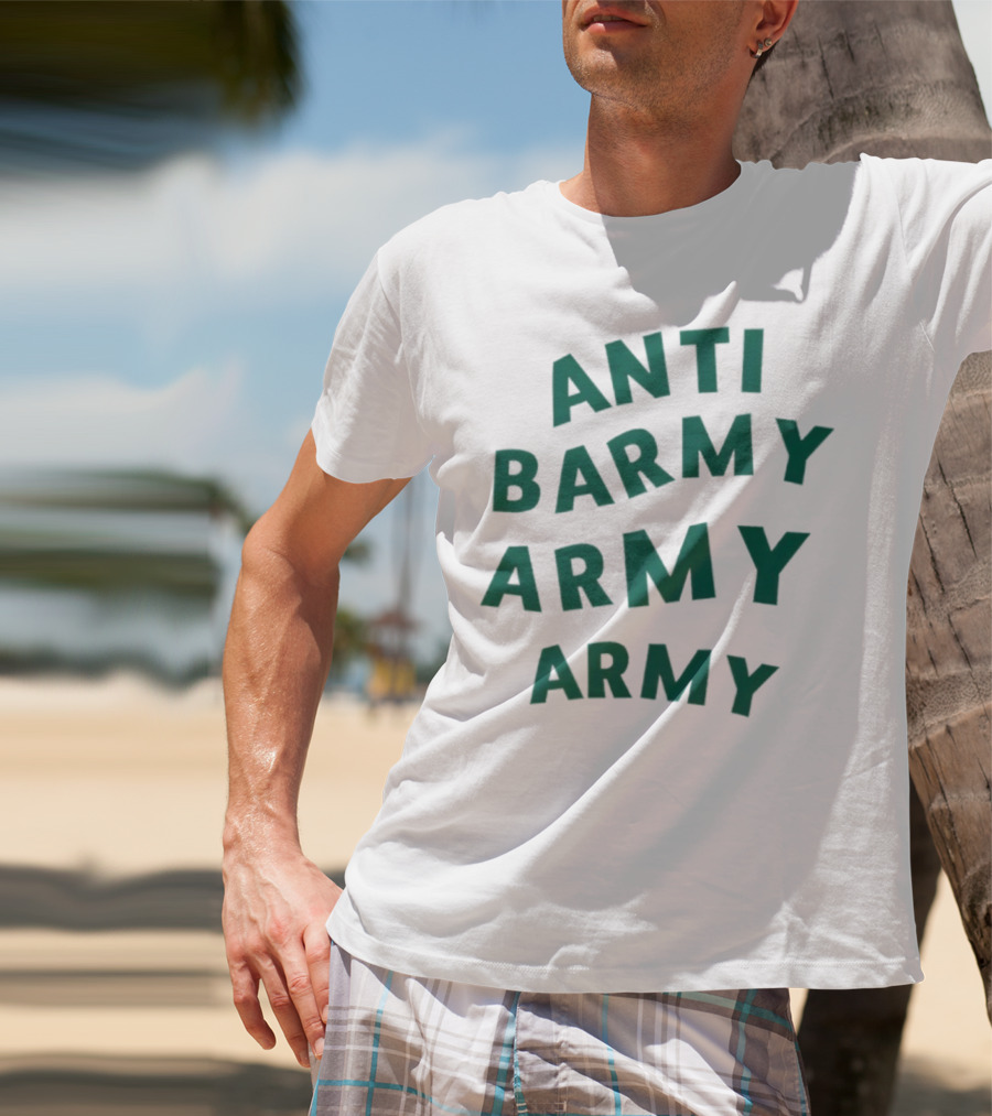 Anti Barmy Army Text Graphic T-Shirt