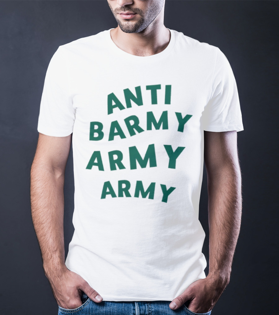Anti Barmy Army Text Graphic T-Shirt