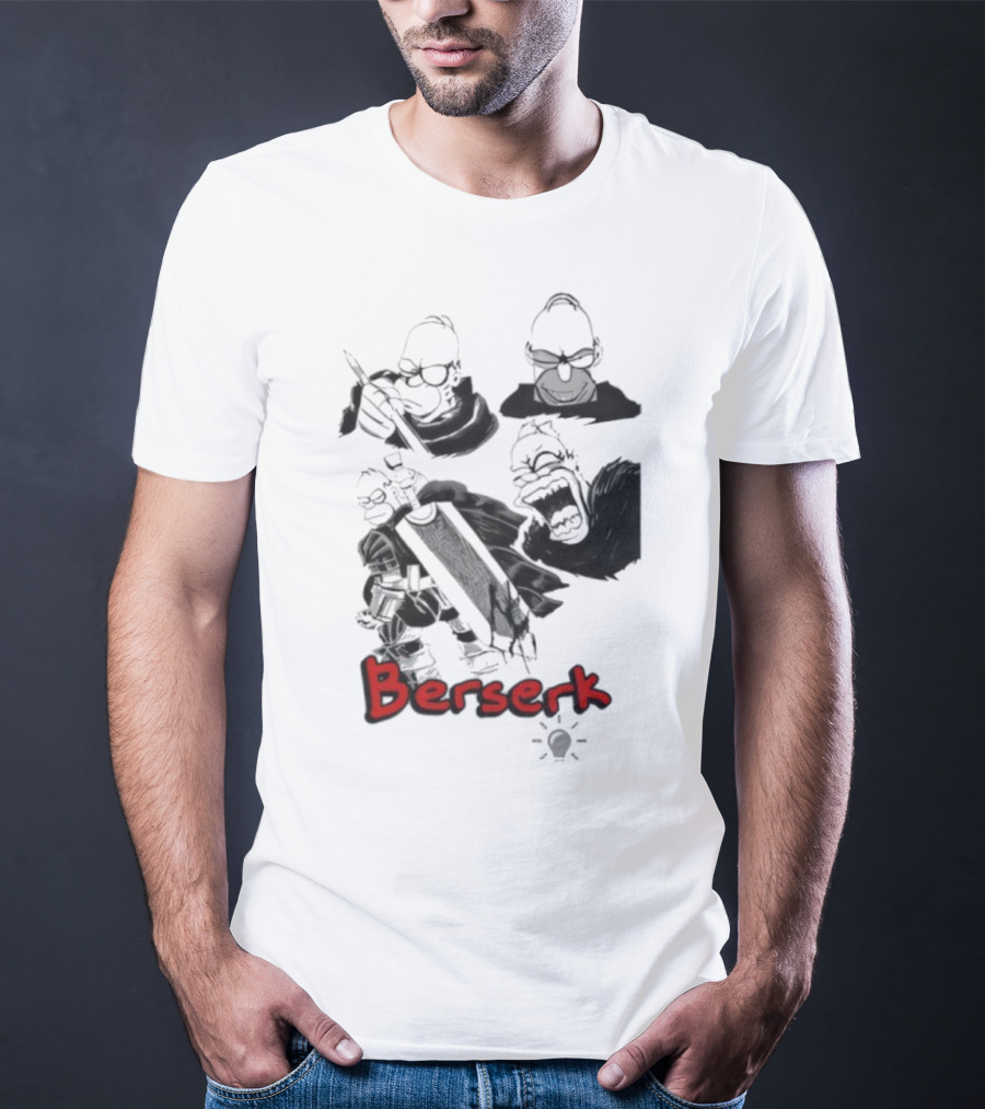 Berserk Guts Homer Simpson Crossover Meme T-Shirt