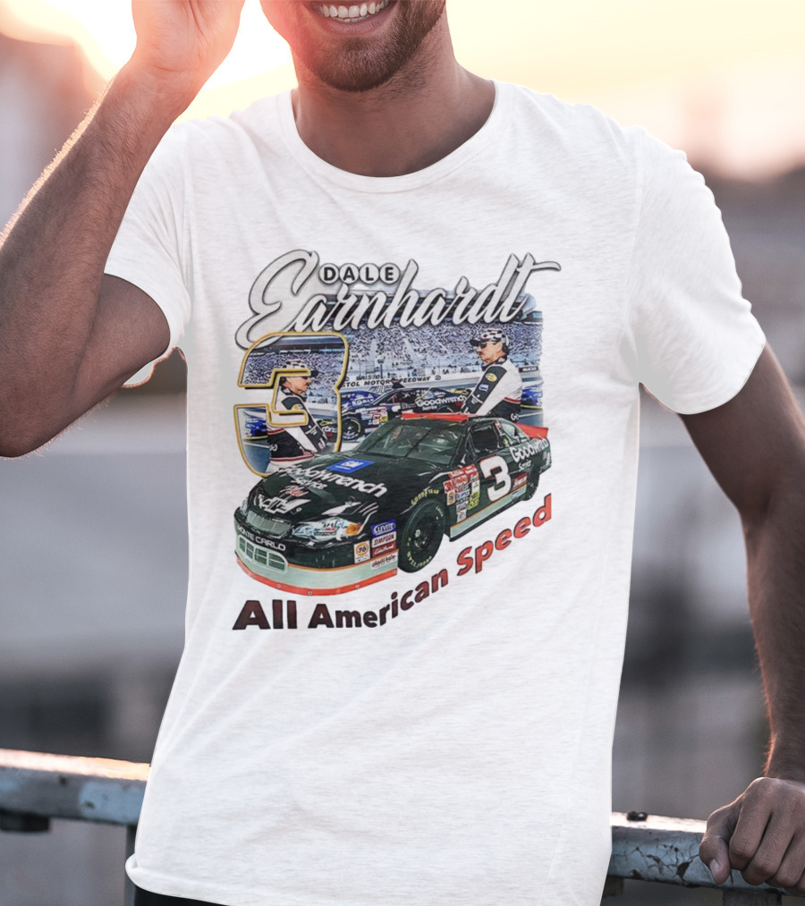 Dale Earnhardt Chevrolet Monte Carlo Number 3 Goodwrench NASCAR All American Speed T-Shirt