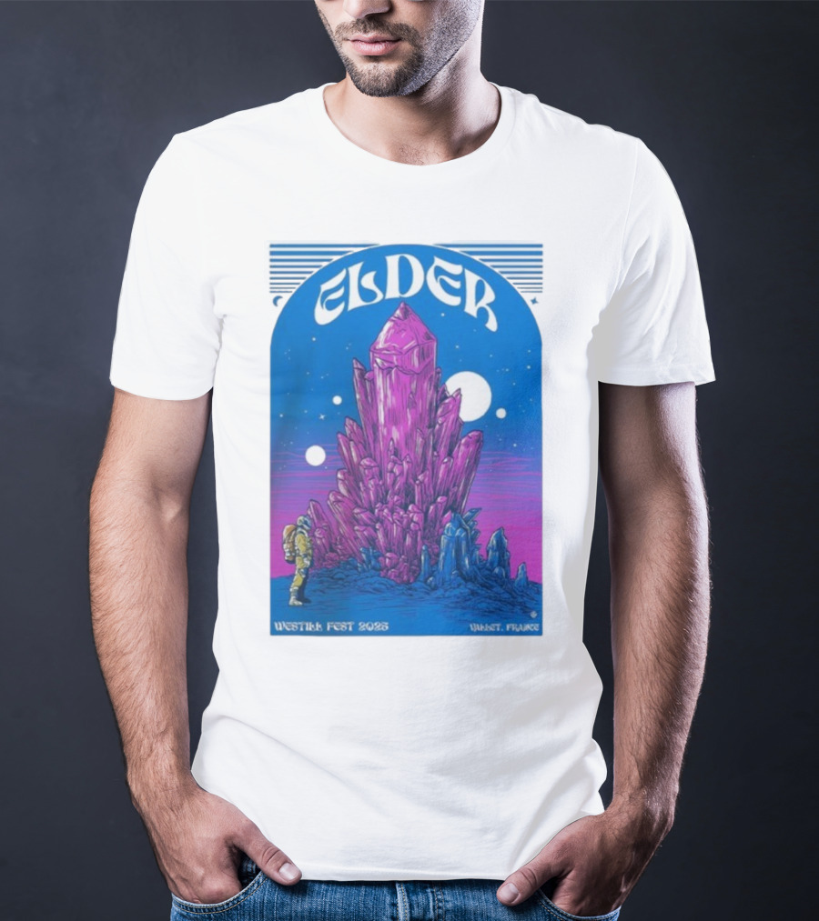 Elder Westill Fest 2025 Vallet France October 31 November 1 Cosmic Crystal Exploration Astronaut T-Shirt
