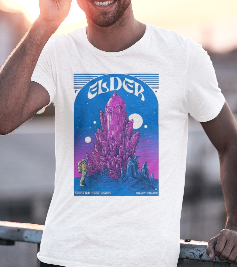 Elder Westill Fest 2025 Vallet France October 31 November 1 Cosmic Crystal Exploration Astronaut T-Shirt