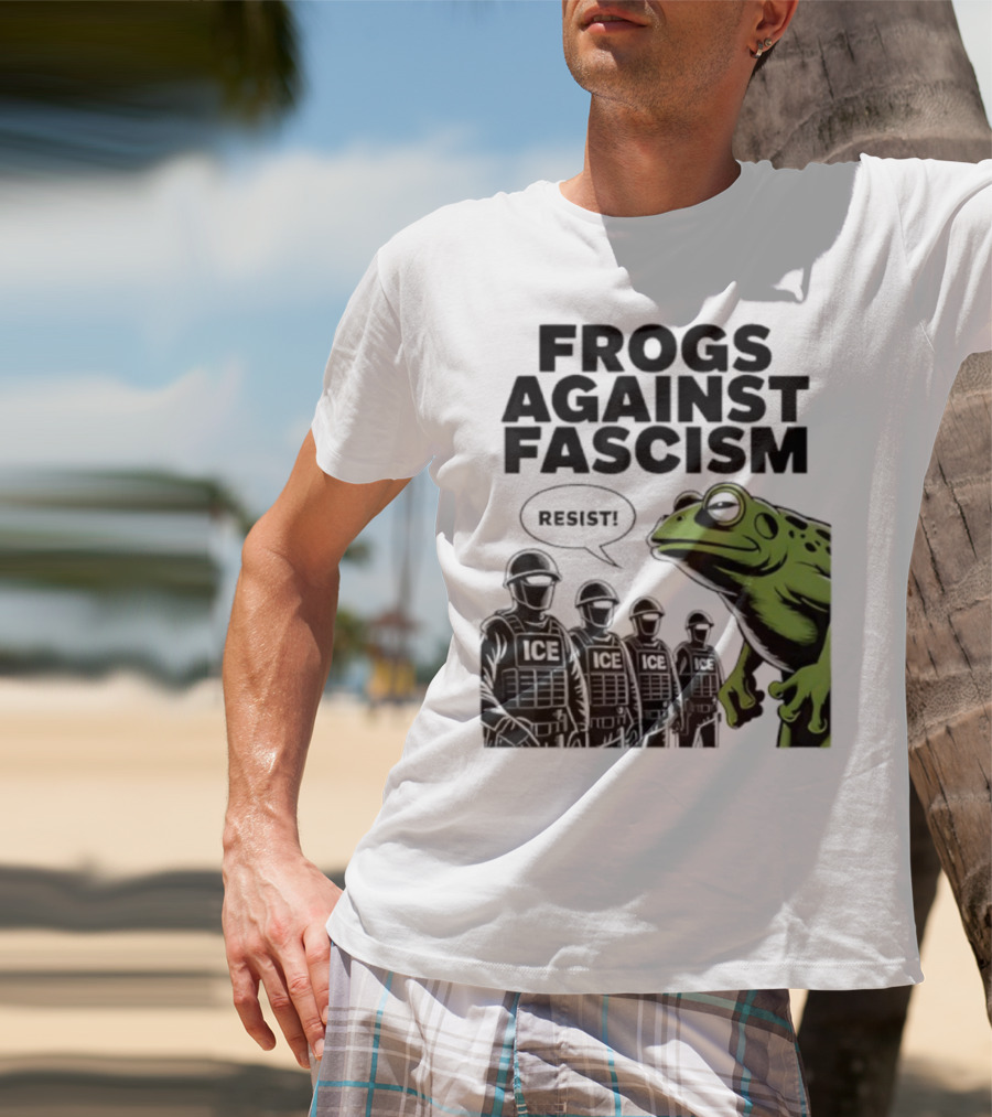 Frogs Against Fascism Resist No Kings USA 50501 T-Shirt